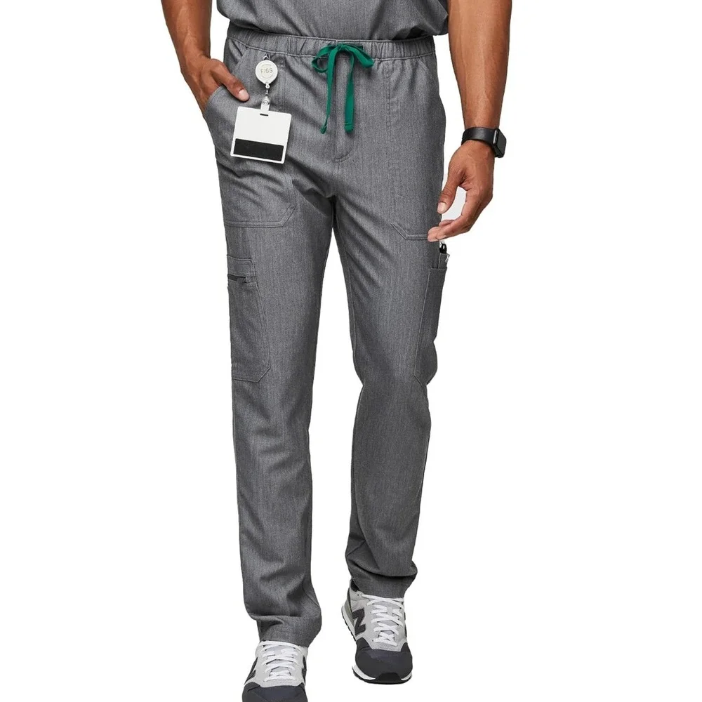 Figs Cairo Cargo Scrub Pants Mens Large Tall Gray Technical Collection TM3001T